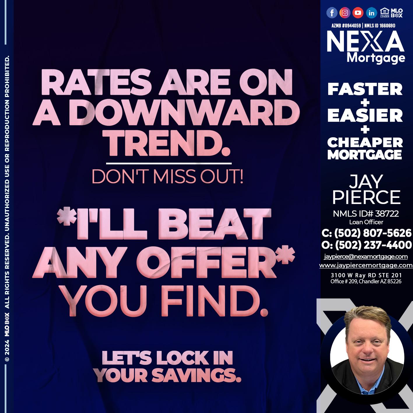 RATES - Jay Pierce -Mortgage Loan Officer