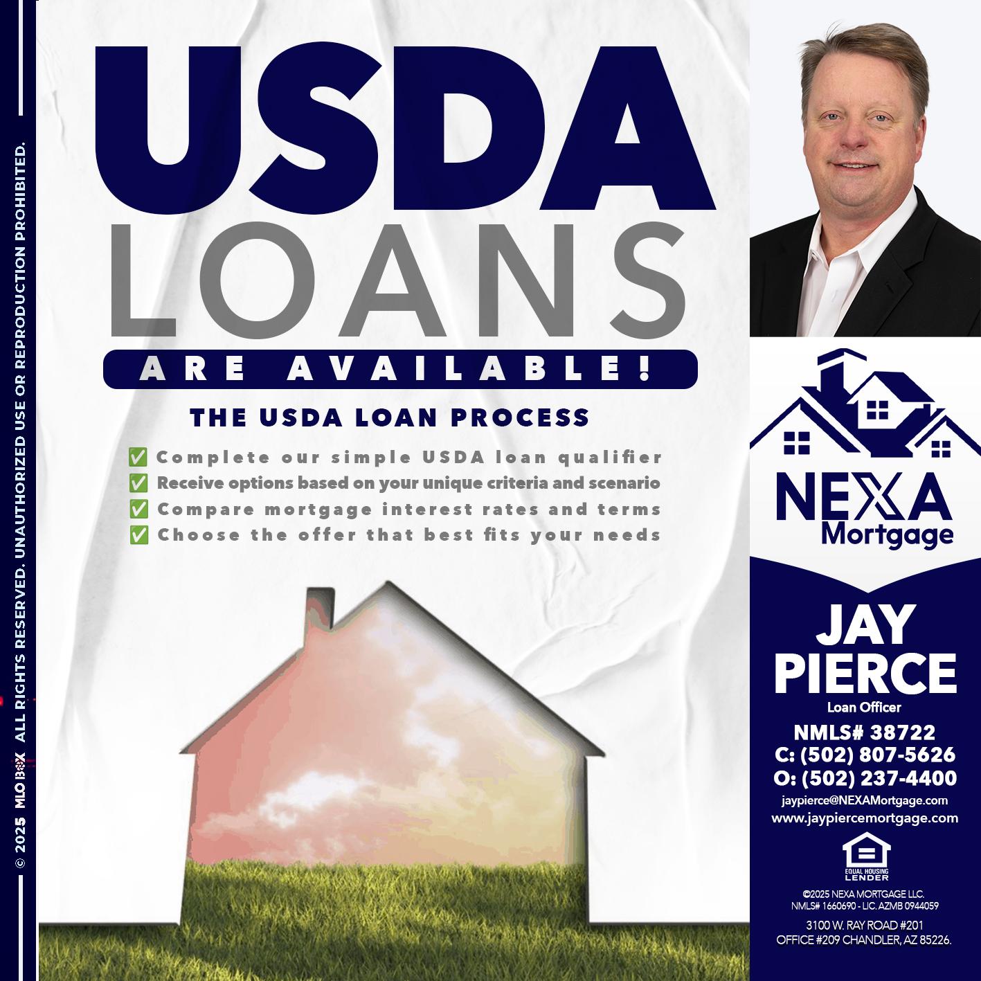 USDA LOANS - Jay Pierce -Mortgage Loan Officer