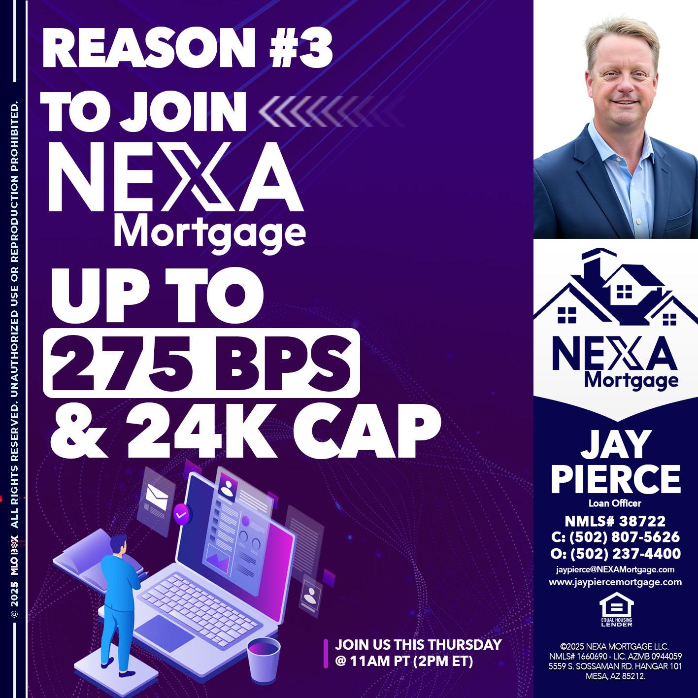 REASON 3 - Jay Pierce -Mortgage Loan Officer