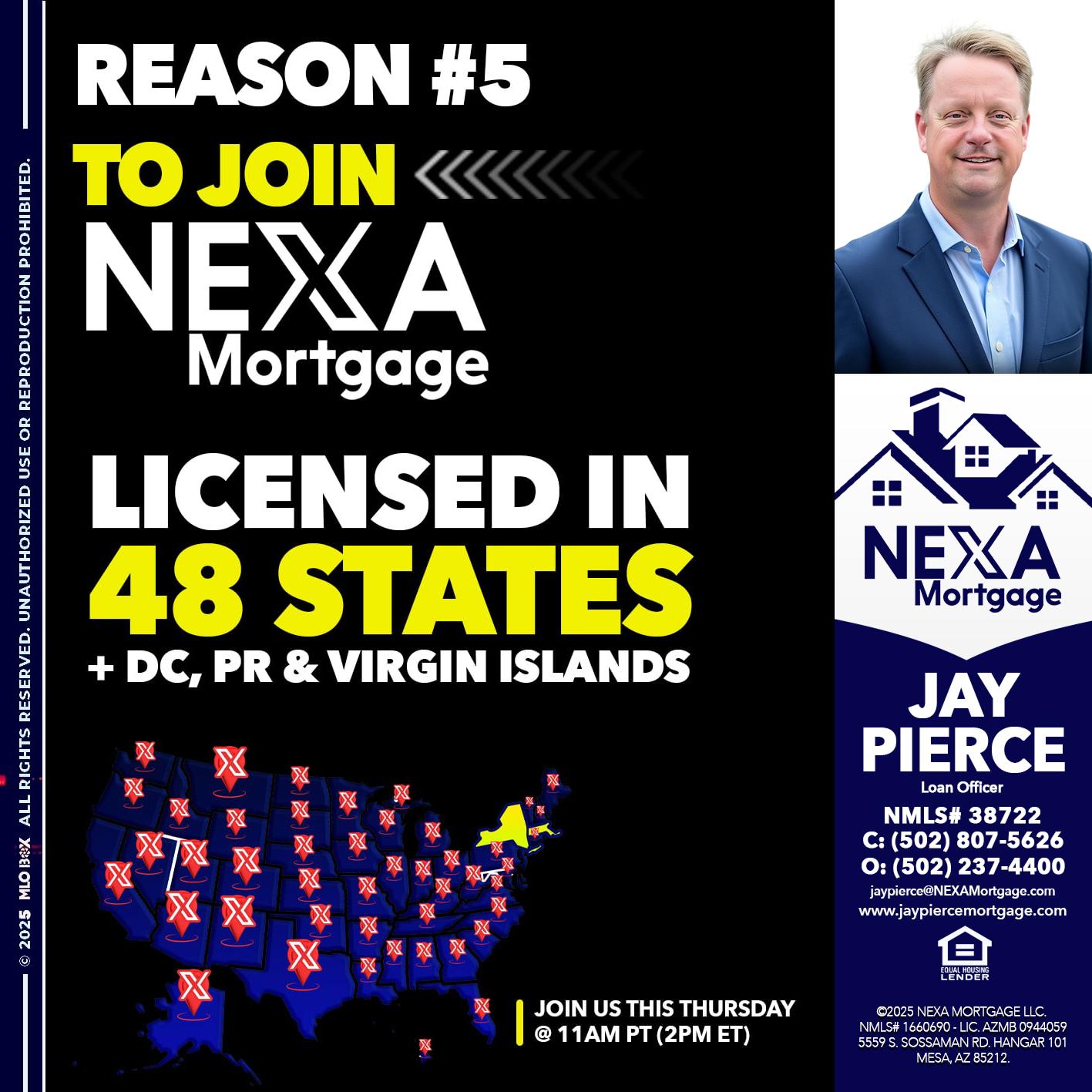 REASON 5 - Jay Pierce -Mortgage Loan Officer