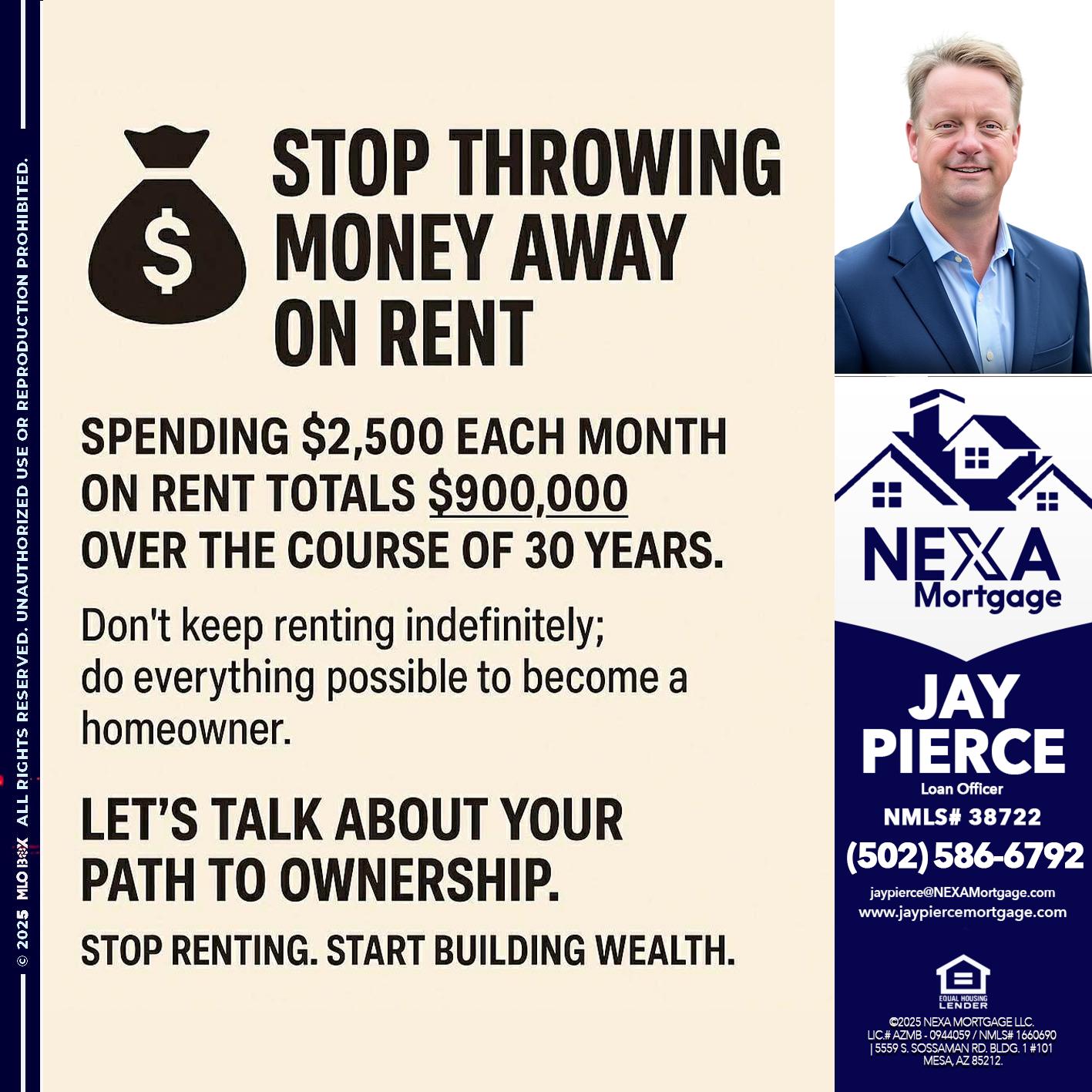 STOP THROWING - Jay Pierce -Mortgage Loan Officer