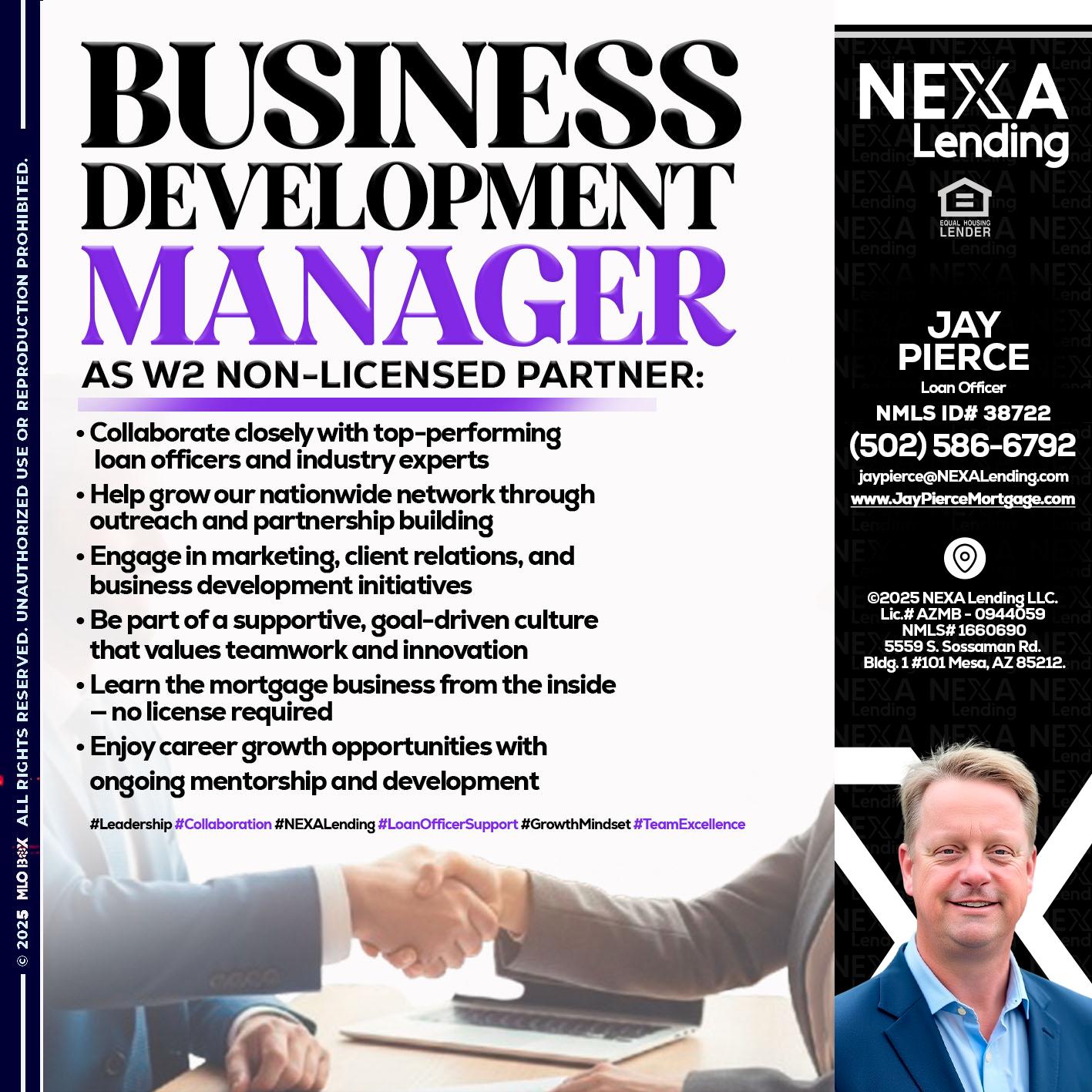business development - Jay Pierce -Mortgage Loan Officer