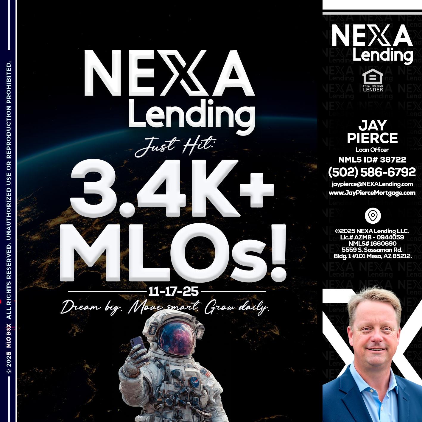 3.4K MLOs - Jay Pierce -Mortgage Loan Officer