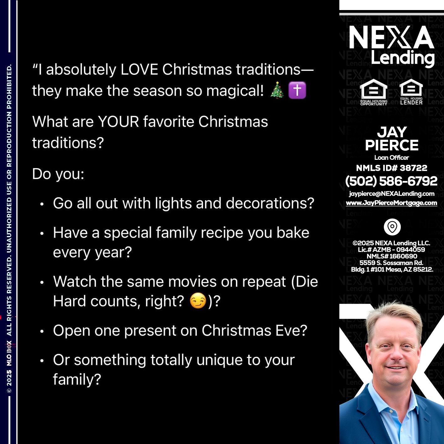 I love christmas - Jay Pierce -Mortgage Loan Officer