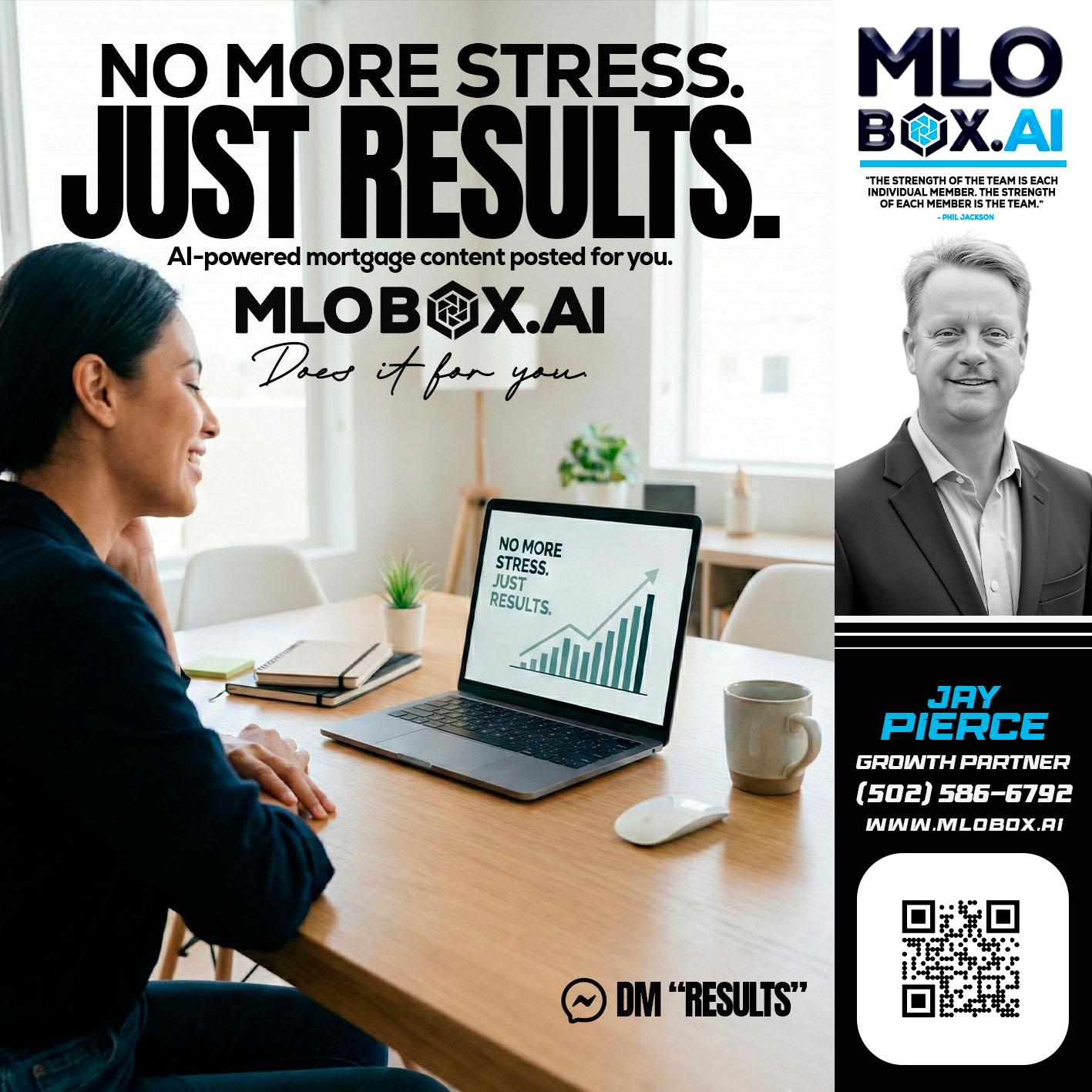 NO MORE STRESS - Jay Pierce -Mortgage Loan Officer