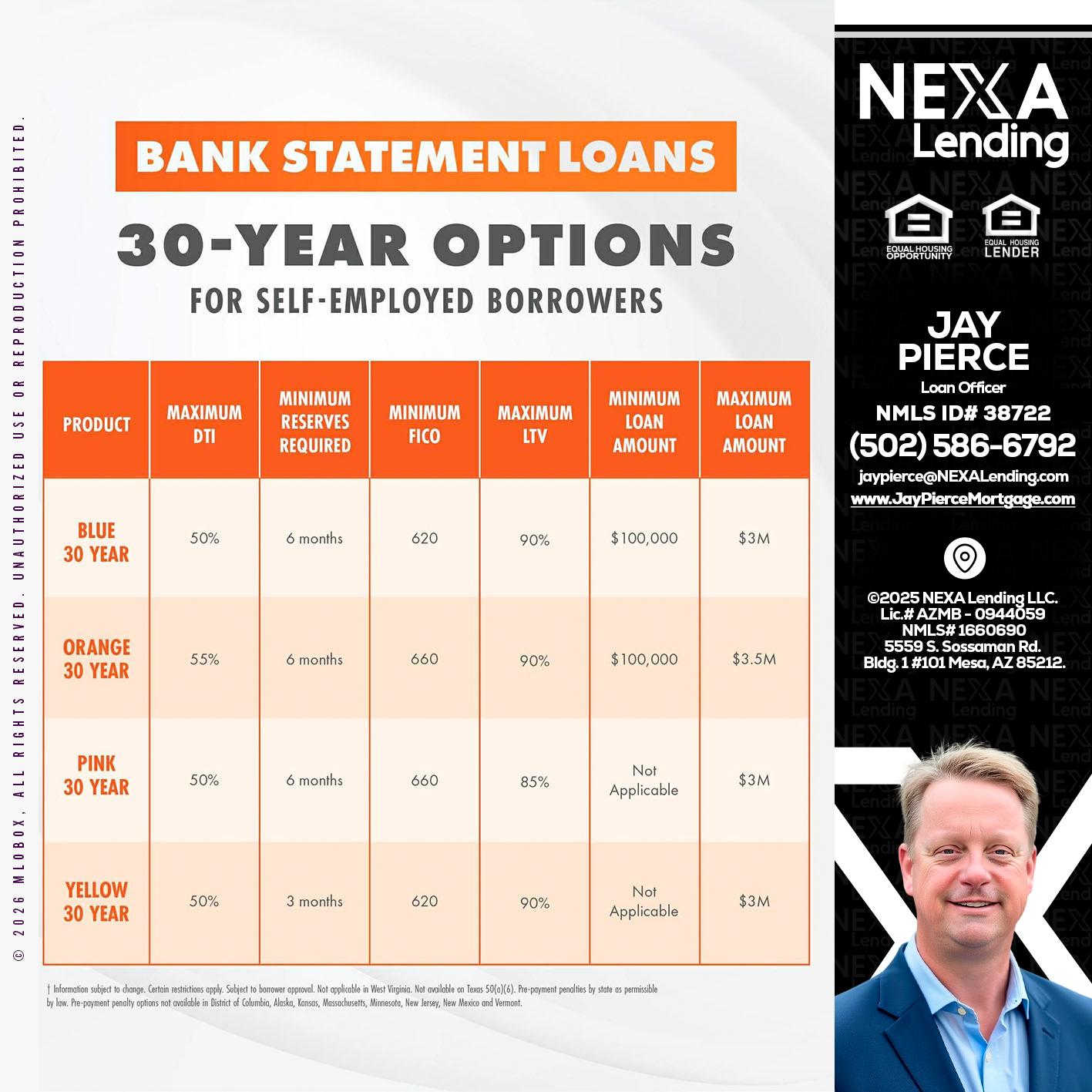 30 YEARS OPTIONS - Jay Pierce -Mortgage Loan Officer