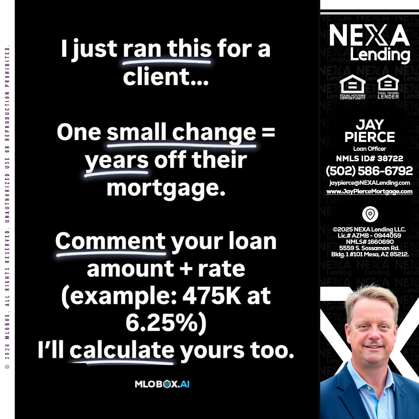 I JUST RAN - Jay Pierce -Mortgage Loan Officer