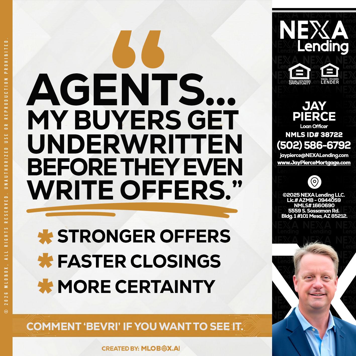 agents - Jay Pierce -Mortgage Loan Officer