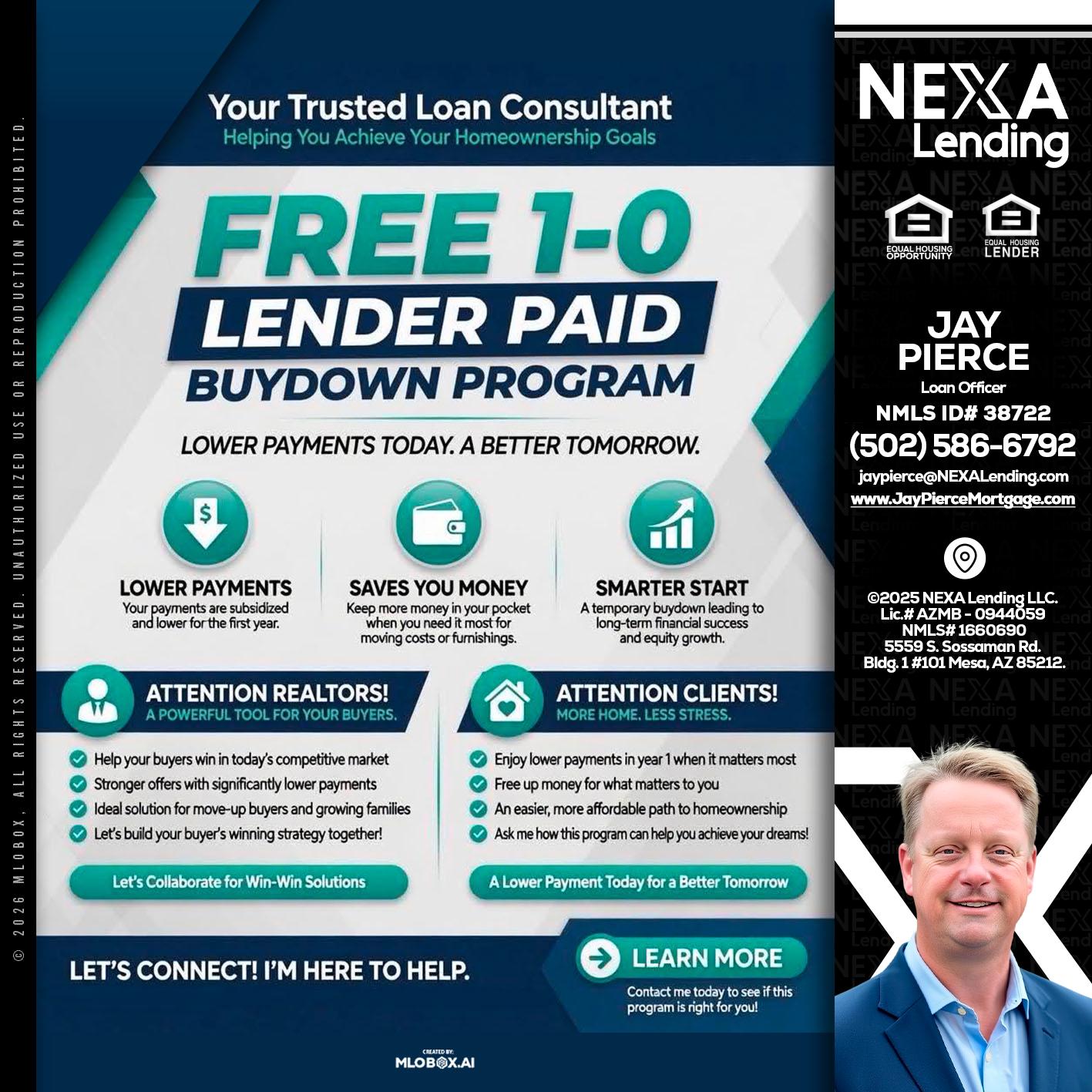 FREE 1-0 - Jay Pierce -Mortgage Loan Officer