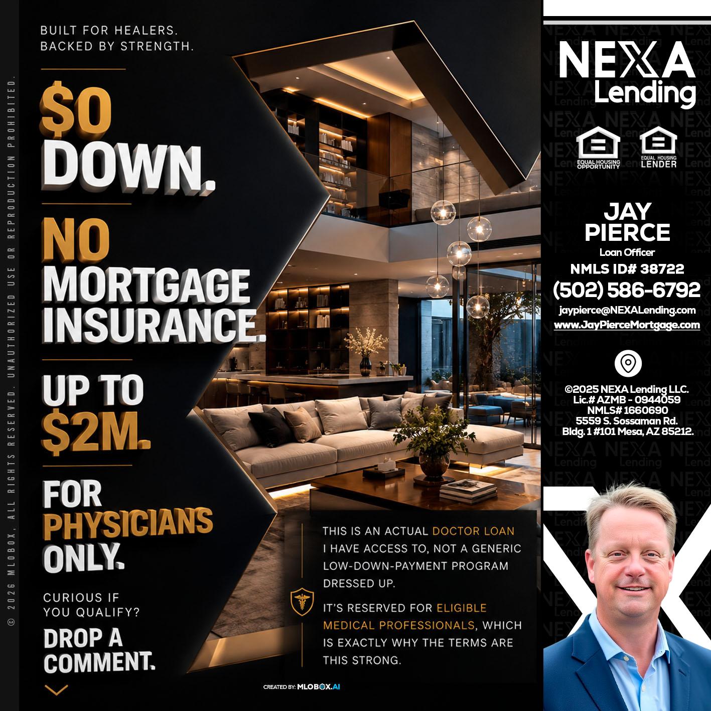 $0 DOWN - Jay Pierce -Mortgage Loan Officer