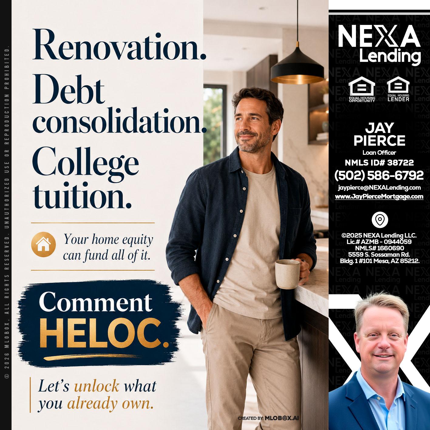 RENOVATION DEBT - Jay Pierce -Mortgage Loan Officer