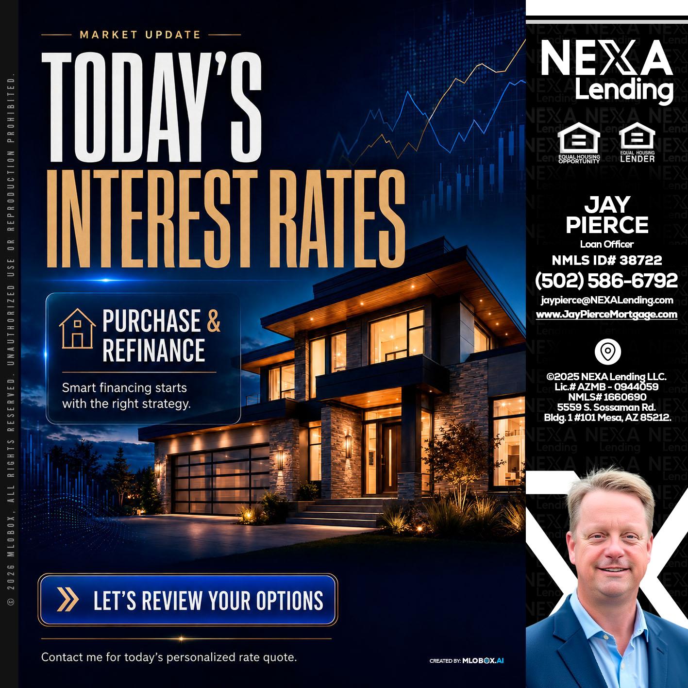 TODAYS RATES - Jay Pierce -Mortgage Loan Officer